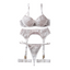 House Of Dasein Embroidered Sexy Bra Set With Mesh And Perspective Lingerie Underwear - White - S