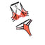 House Of Dasein Color Blocking Detachable Two-Piece Sexy Bra Set Embroidered Splicing Lingerie For Women - S