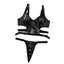 House Of Dasein Nightclub Spicy Girl Pu Motorcycle Sexy Leather Vest Underwear Uniform Temptation Erotic Set For Women - Black - S