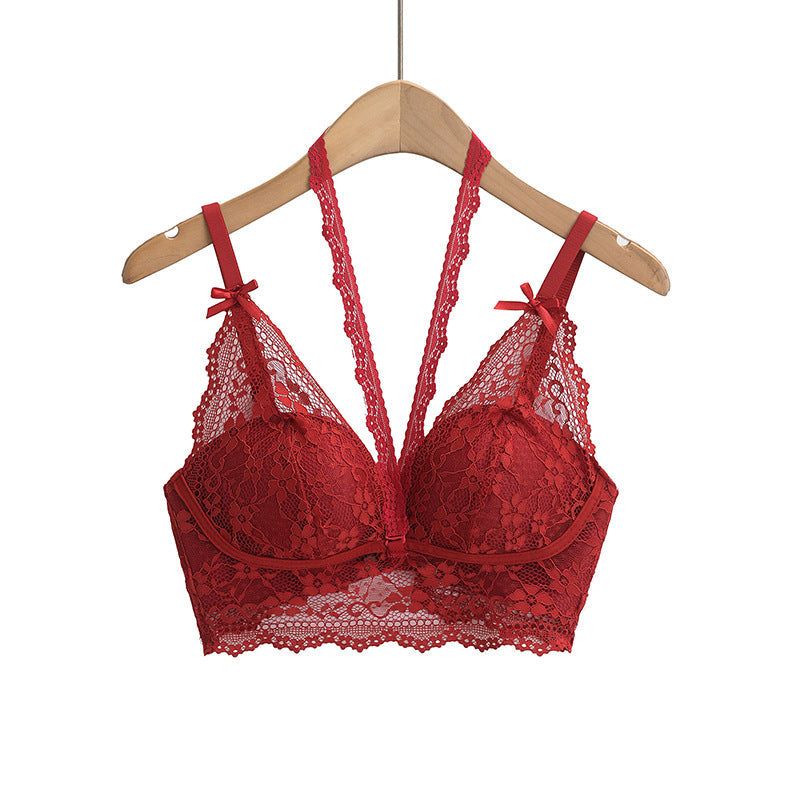 House Of Dasein Lace Neck And Strapless - Dark Red - L