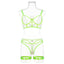 Lace Mesh Sheer Bra For Women With Seductive Design - Fluorescent Green - S