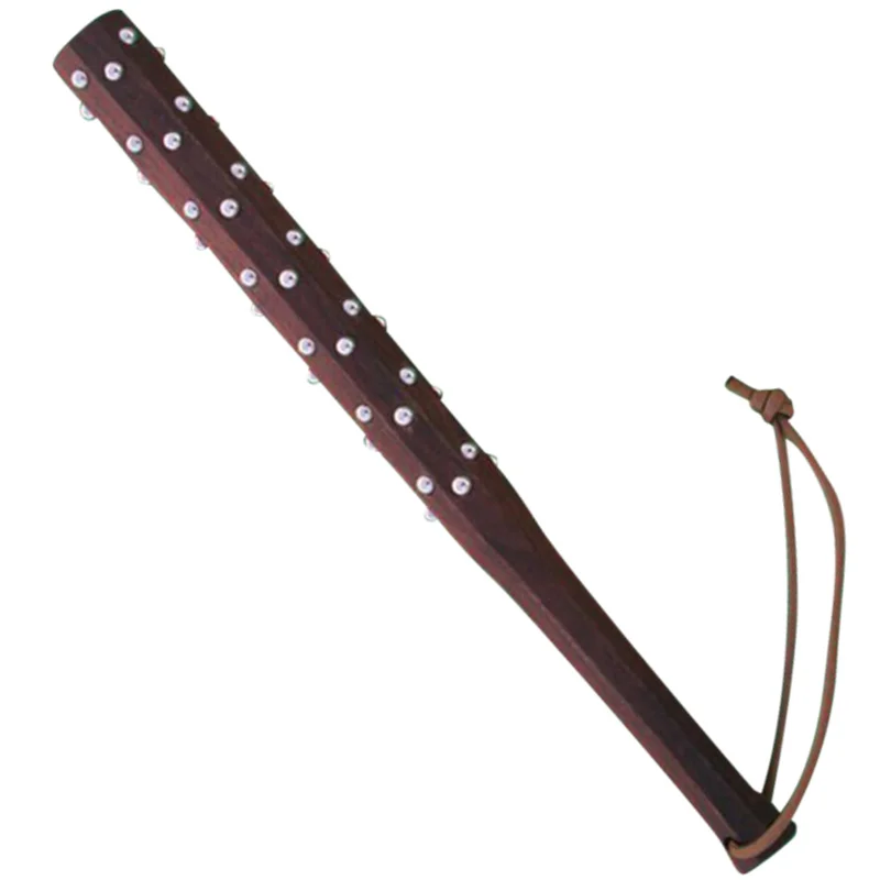 House Of Dasein Redwood Solid Wood Sandalwood Short Staff With Steel Beads Tactical
