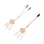 House Of Dasein Tlemeny Metal Feather Lantern Nipple Clamps Clips Bdsm Breast Bondage Restraint Toy - Narrow Gold