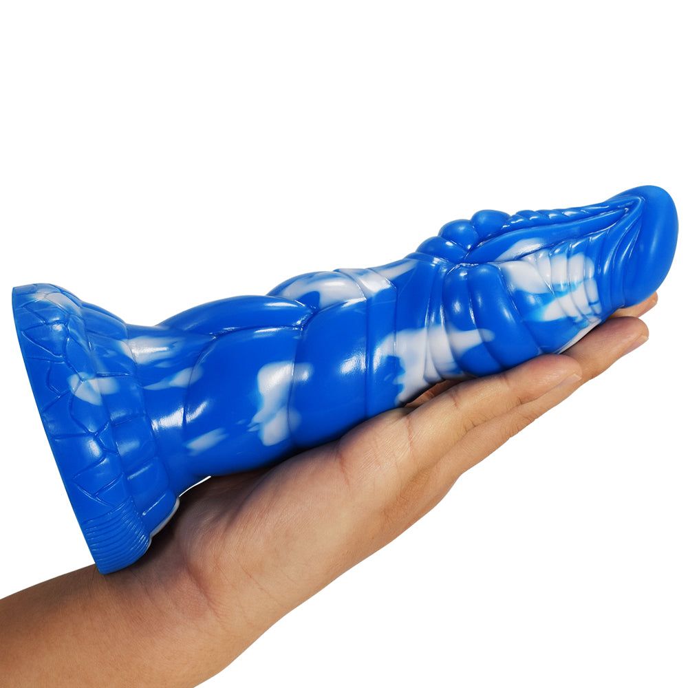 House Of Dasein Realistic Silicone Dildo 21Cm Flexible Anal Plug - Blue