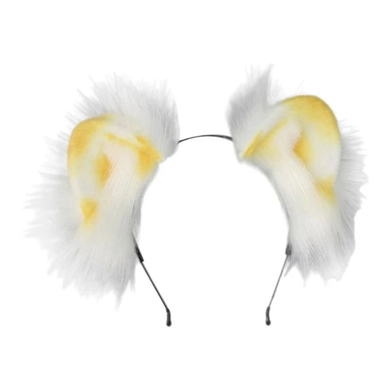 House Of Dasein Women Girls Cartoon Fox Ears Shaped Headband Plush Hair Hoop Cosplay Accessories - Style Q1 Main image