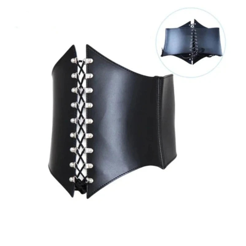 House Of Dasein Leather Corset Sex Toys Fetish Slave Restraint Waist Costume For Women - M - Corset A Main image