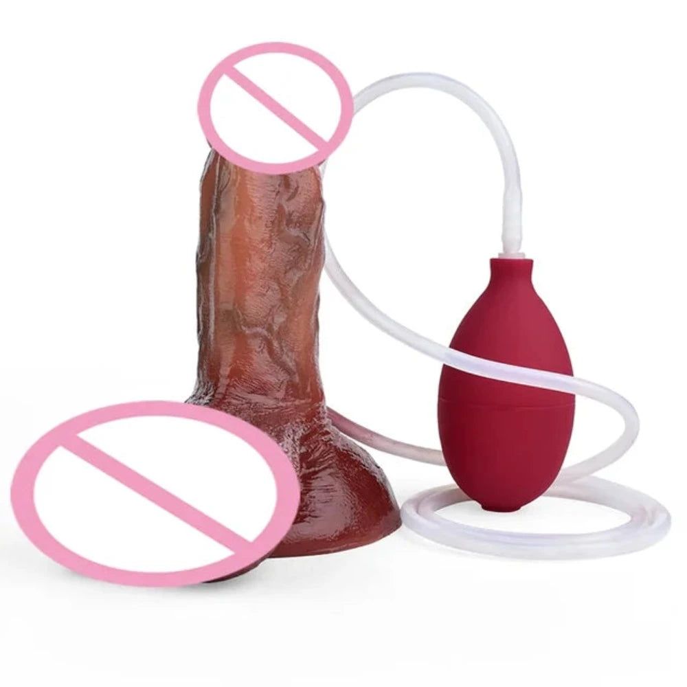 House Of Dasein Lifelike Squirting Penis Silicone Dildo With Sucker For Women Anal Plug - Style 190 With Bulb Main image
