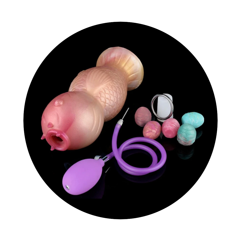 House Of Dasein Faak Fantasy Koi Pneumatic Ovipositor Anal Sex Toys Lay Eggs Dildos With Sucker Vaginal Balls Butt Plug Adult Games Masturbators - Pink Main image