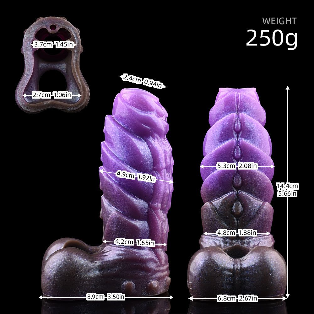 House Of Dasein Vissorn Spinecaller Fantasy Cock Sleeves - Purple Amber - Purple Amber