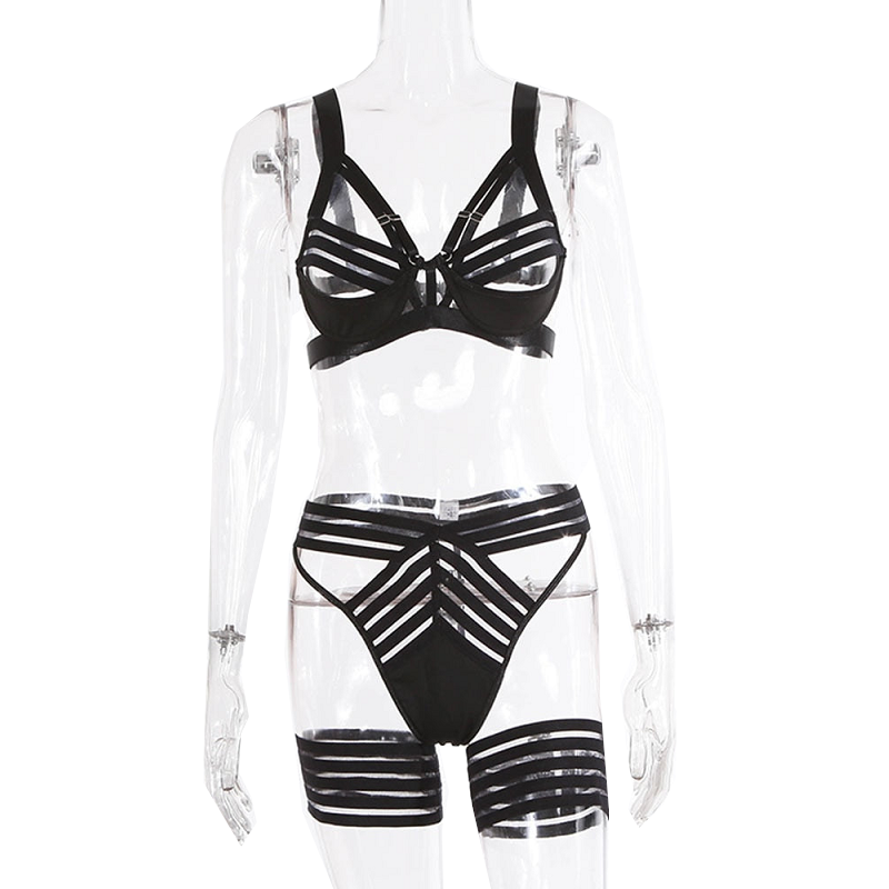 House Of Dasein Hollow Out Strappy Black Bondage Fetish Lingerie Women - S Main image