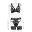 House Of Dasein Hollow Out Strappy Black Bondage Fetish Lingerie Women - S