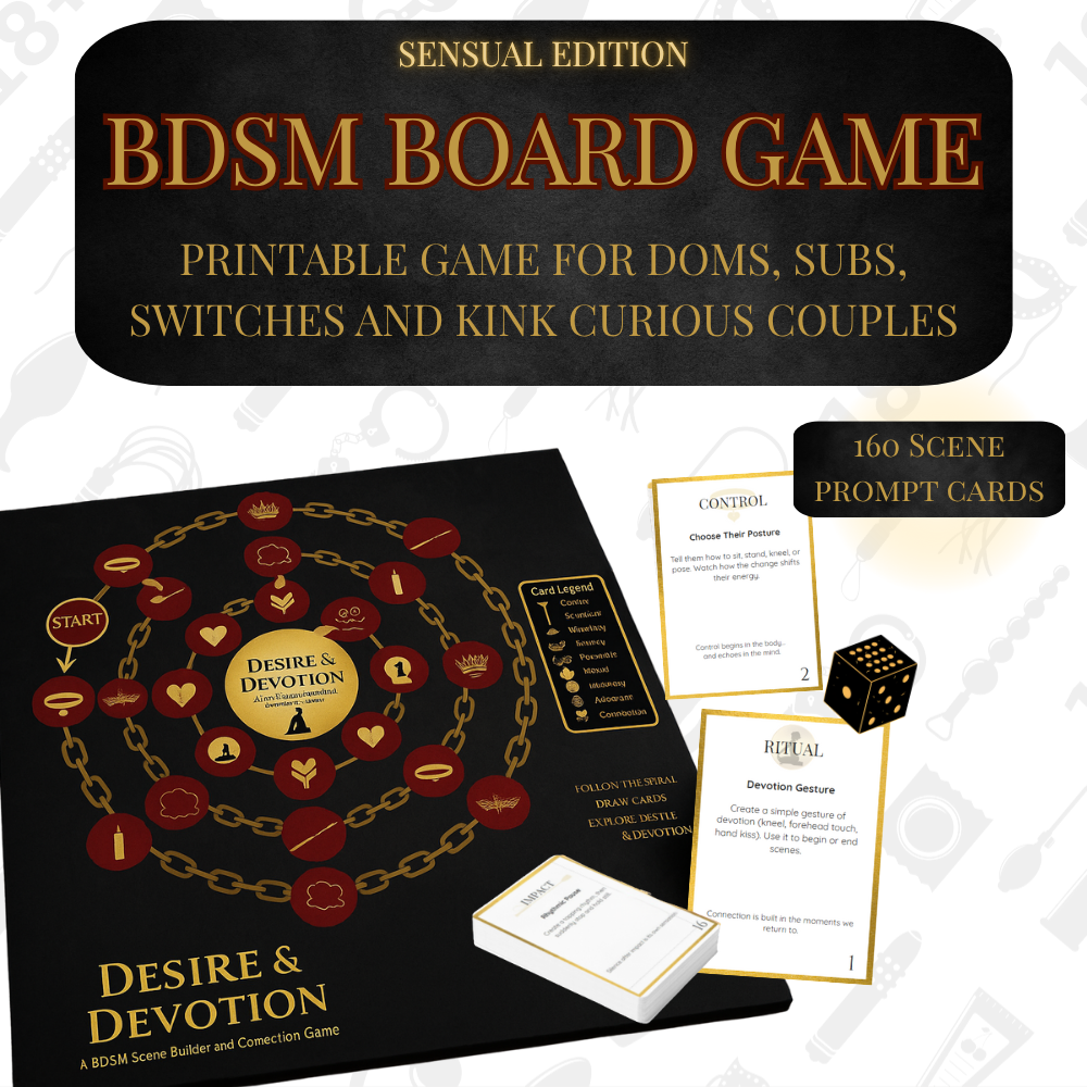 House Of Dasein Printable Kinky Bdsm Board Game - Impact Ritual Afterplay Control Intimacy Connection Switch Couples 18+ Dominant Submissive - Printable
