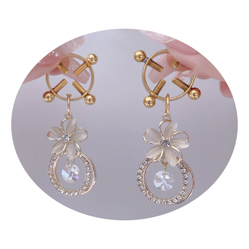House Of Dasein Diamond Pearl Advanced Nipple Clamp Training Abuse Toy Female Male Unisex - Four Screw