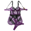 House Of Dasein Hollow Out Backless No Take Off Seductive Jumpsuit With Steel Ring - Dark Purple - L