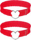 House Of Dasein 2 Pcs Heart Lace Thigh Garters Red Belt Elastic Leg For Women