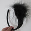Women Boudoir Red Furry C String Panties Nylon Acrylic Black All yards