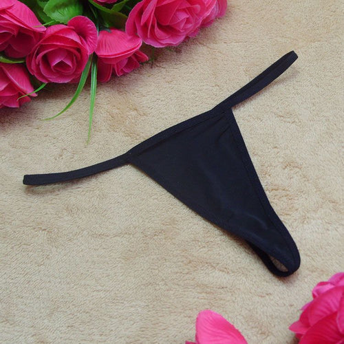 Women Sexy Thong Panties Night Spring Spandex Free Size Black Free size
