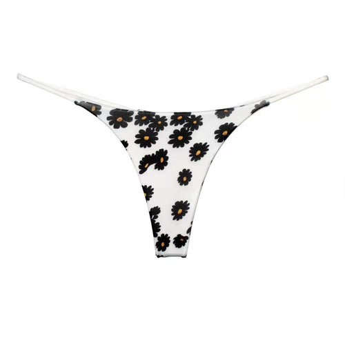 Women Milk Silk Low Waist Bikini Thong Daisy Size: L; Recommended weight (kg): 54 - 61; Waist (cm): 70 - 76; Hip (cm): 90 - 94; Suitable fit: slightly full build