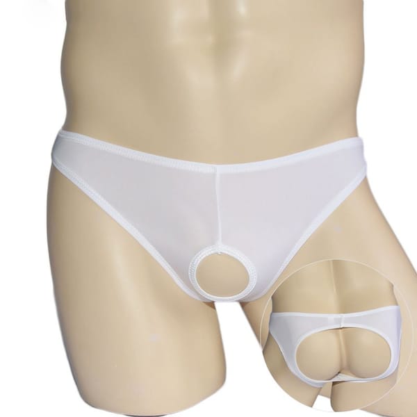 Ye Zimei Ice Silk Open Crotch Briefs Black LOVVA