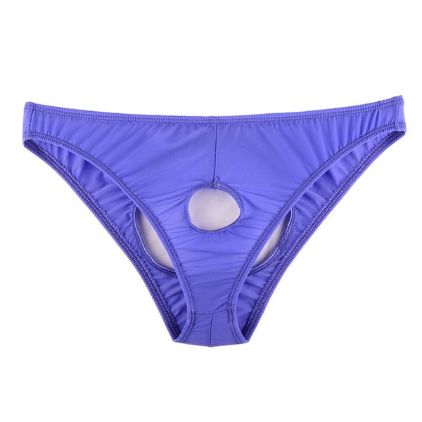 Ye Zimei Ice Silk Open Crotch Briefs Black LOVVA