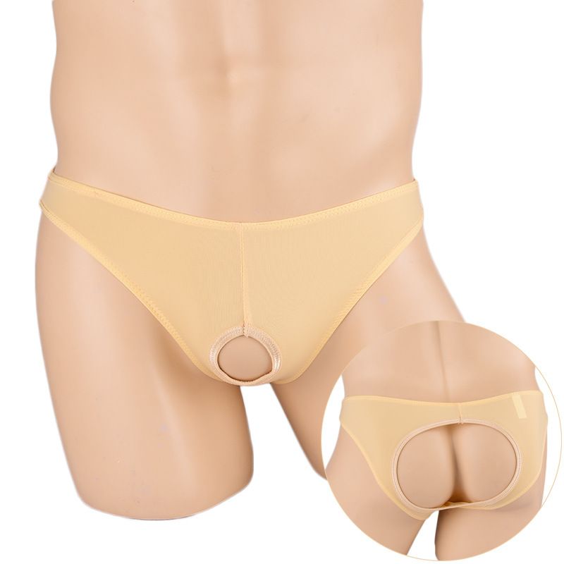 Ye Zimei Men Ice Silk Open Crotch Briefs Flesh color All yards Main image