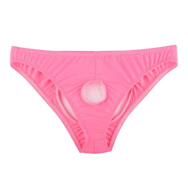 Ye Zimei Ice Silk Open Crotch Briefs Black LOVVA