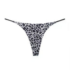 Women Milk Silk Low Waist Bikini Thong Leopard 1 Size: L; Recommended weight (kg): 54 - 61; Waist (cm): 70 - 76; Hip (cm): 90 - 94; Suitable fit: slightly full build