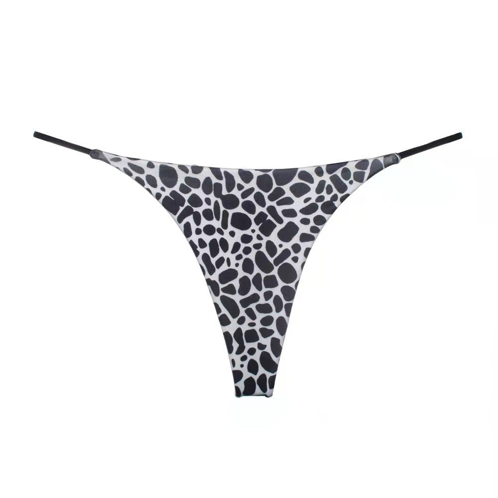 Women Milk Silk Low Waist Bikini Thong Leopard 1 Size: L; Recommended weight (kg): 54 - 61; Waist (cm): 70 - 76; Hip (cm): 90 - 94; Suitable fit: slightly full build