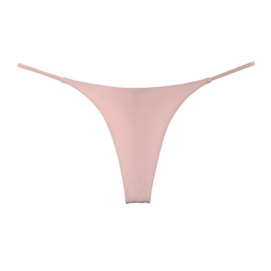 Women Milk Silk Low Waist Bikini Thong Pink Size: M; Recommended weight (kg): 47 - 54; Waist (cm): 64 - 70; Hip (cm): 86 - 90; Suitable fit: regular build