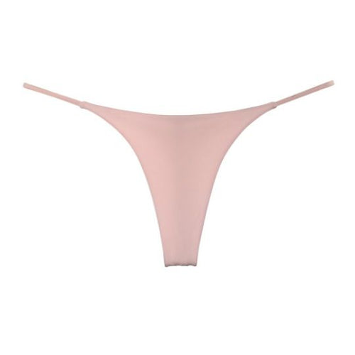 Women Milk Silk Low Waist Bikini Thong Pink Size: M; Recommended weight (kg): 47 - 54; Waist (cm): 64 - 70; Hip (cm): 86 - 90; Suitable fit: regular build