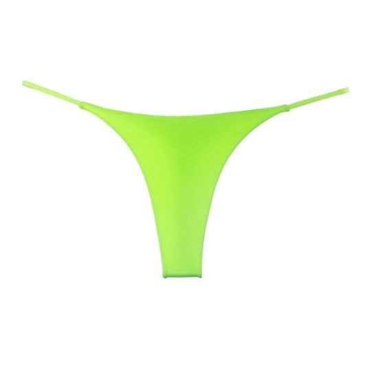Women Milk Silk Low Waist Bikini Thong fluorescent green Size: L; Recommended weight (kg): 54 - 61; Waist (cm): 70 - 76; Hip (cm): 90 - 94; Suitable fit: slightly full build Main image