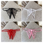 Lace Open Crotch T Pant Long Night Nylon Female 3007 Red All yards (40.00 kg-60.00 kg