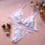 Yunfangyan Lace T Panties Bow Crotch Free Nylon White [bra + underwear]] Average size [40.00 kg-60.00 kg] without packaging