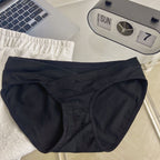 Pet Simei Cotton Women Briefs Low Waist Sexy plain black Free size 40.00 kg-62.50 kg