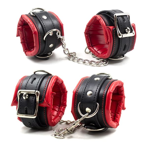 YLT Padded Bondage Cuffs Set Black YLT