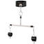 Adjustable PU Leather Collar & Locking Handcuff Spreader Bar Set - Adult Novelty Restraint(black)