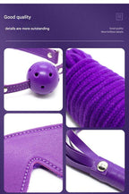 Elosung Plush Lined Adjustable Bondage Restraint Kit With Rope & Accessories Red Elosung