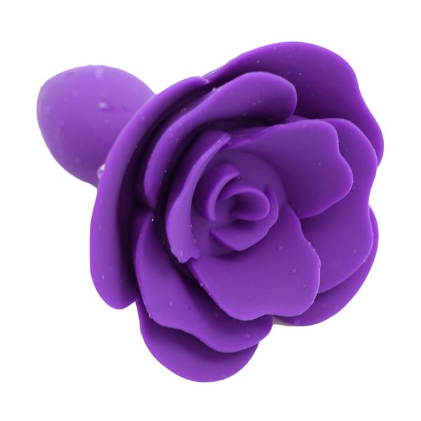 Elosung Rose Silicone Anal Plug Smooth Tapered Design Rose Red Elosung Main image