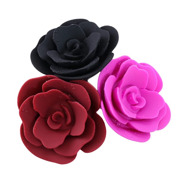 Elosung Rose Silicone Anal Plug Purple Elosung