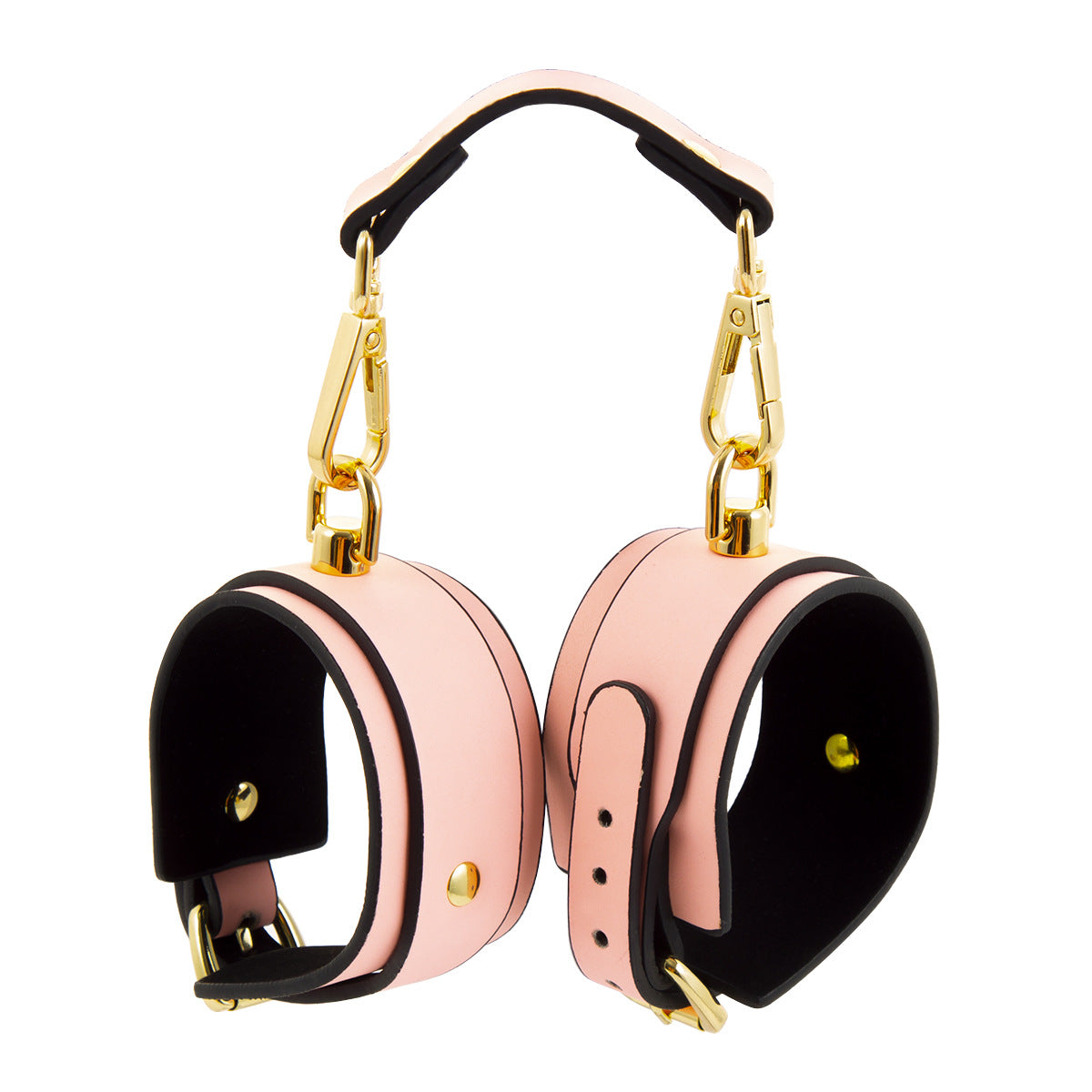 Adjustable PU Leather Bondage Cuff - Wrist/Ankle Restraint, Sold Individually(Luminous pink-Handcuffs) Main image