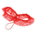 Elosung Lace & Feather Lingerie Accessory Set Black Elosung
