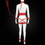 Full Body PU Leather Bondage Restraint Set with Collar, Leash, Cuffs & Harness - Adjustable Adult Play(Red)