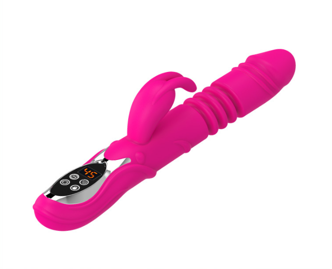 (Rose red)Ultimate G-Spot & Clitoral Rabbit Vibrator - Telescopic, Heated, Rotating Main image