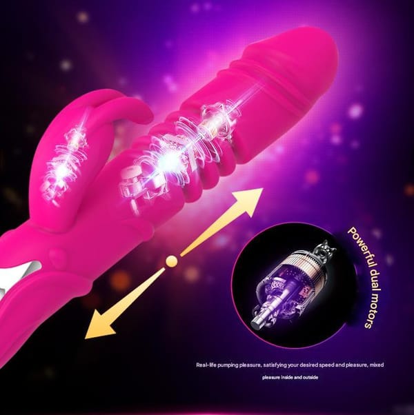 Elosung Ultimate G Spot & Clitoral Rabbit Vibrator Rose Red Secondary image