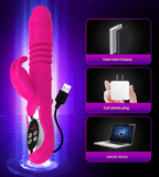 Elosung Ultimate G Spot & Clitoral Rabbit Vibrator Rose Red Elosung