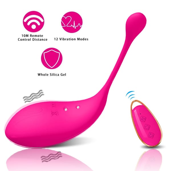 Elosung Silky Silicone Remote Control Vibrating Egg Pink Elosung