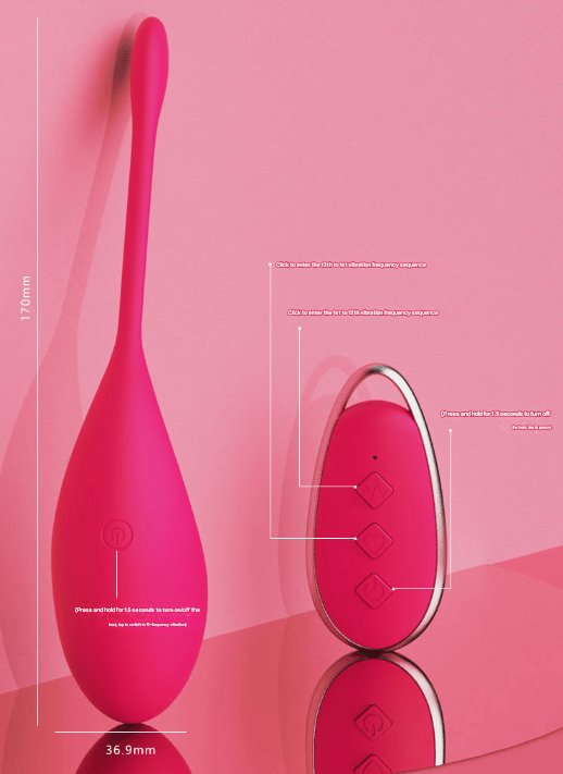 Elosung Silky Silicone Remote Control Vibrating Egg Pink Secondary image