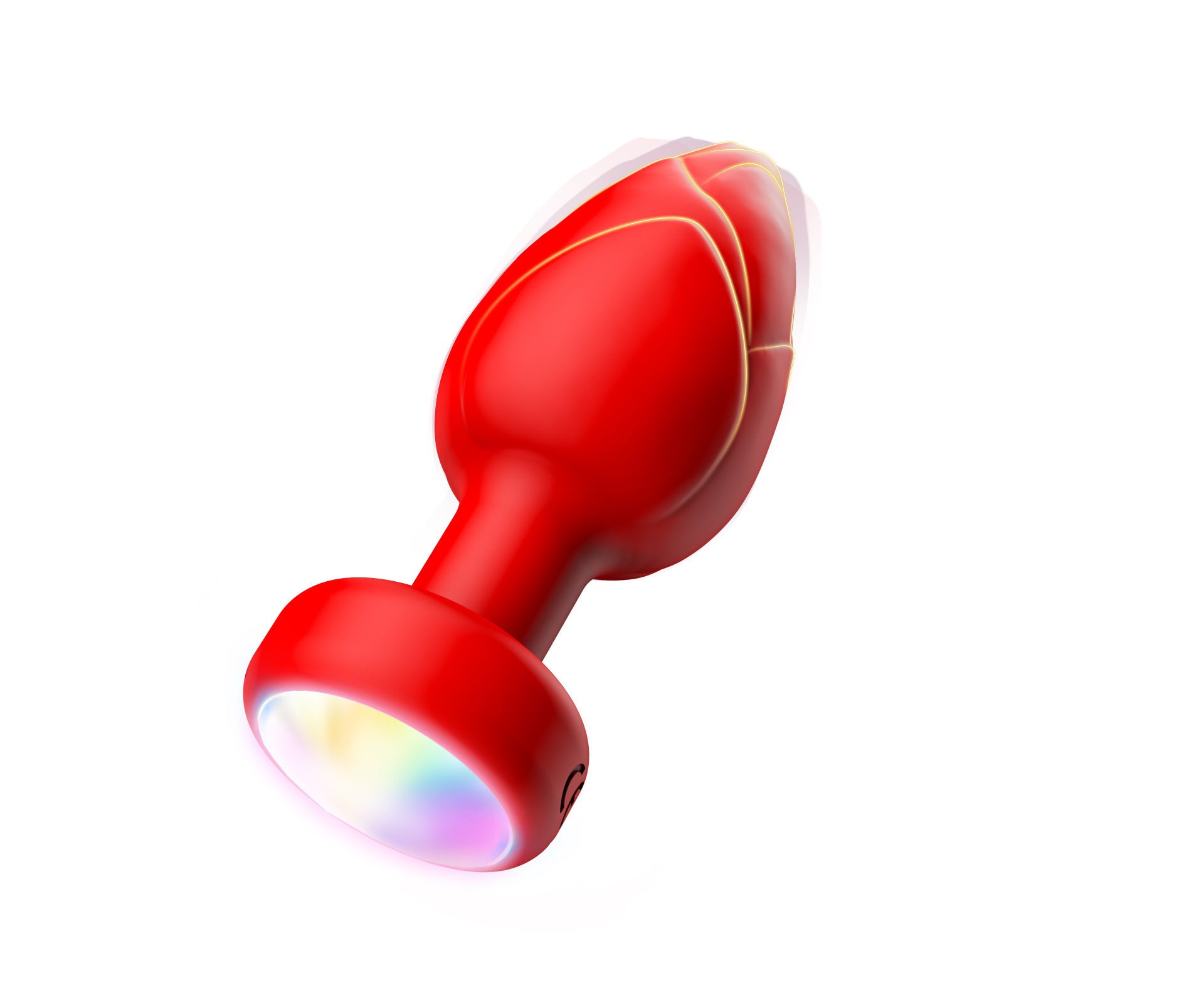 Red Luminous LED Vibrating Anal Plug with Wireless Remote - 10 Speeds, 7 Light Modes, Waterproof Silicone Main image