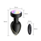 Elosung LED Vibrating Anal Plug With Wireless Remote Silicone Red Elosung