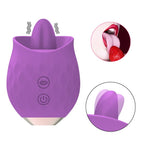 Elosung Sensual Rosebud Flickering Tongue Vibrator Purple Elosung